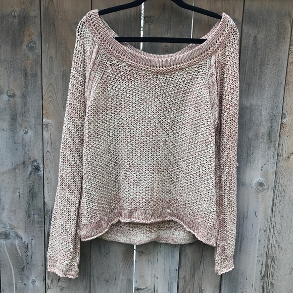 Free People Sweaters - •FREE PEOPLE• Open Knit Pullover Loose Knit Sz L